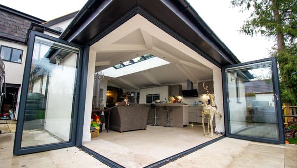 Aluminium Corner Doors, Cheshire.