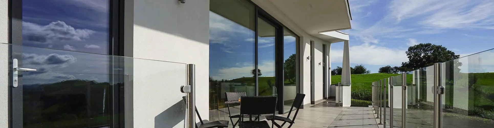 Aluminium Sliding Doors, eco build Rest On The Hill Oswestry, UK.