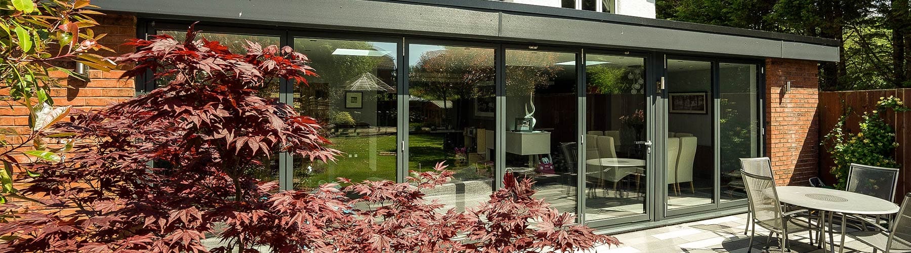 Aluminium bifolds installed Alderly Edge, Cheshire