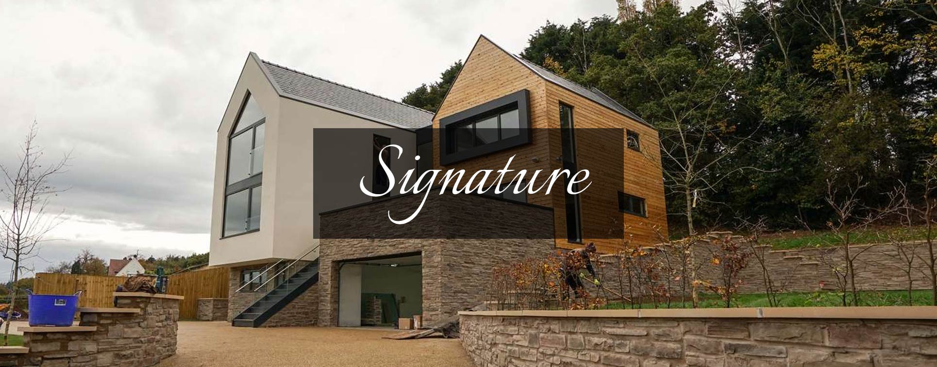 Signature aluminium windows installed throughout this new build property Cheshire, UK.