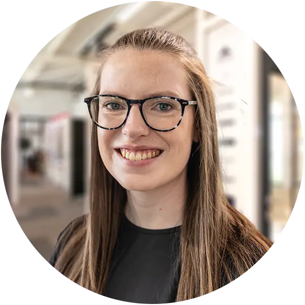 Rebecca Ashcroft Sales and Operations Admin Photo In Showroom