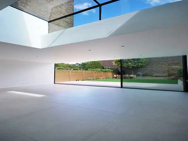 Installtion in of our new Dutemann S glide Aluminium Sliding Door. Dual slide with 47mm slim line Center mullion . Triple or double glazing options 32mm / 48mm thick. Glass U value .6 triple 1.1 double .