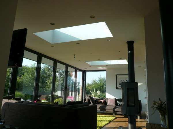 Mr & Mrs M. Internal view of design and build: Centor C1 44mm triple glazed Bi fold doors