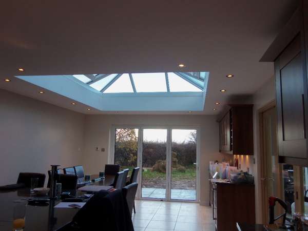 Mrs M: Heswall: Installtion of 70C White PvcU Bi folding doors. Double glazed with Hytherm Double glazed units