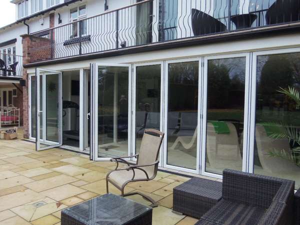 Mr T: Formby: Installation: centor C1 bifold triple glazed bifold doors with 44 mm units U Value 0.7